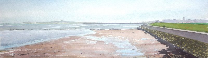  Laagwater langs de dijk   Terschelling   aquarel x 51 5 cm. 575 00 5164