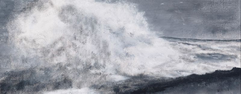 VINCENT FONTANE PENNOCK  De ziendende zee  olieverf op doek  x50 cm. minimaal 10.000 00 5188